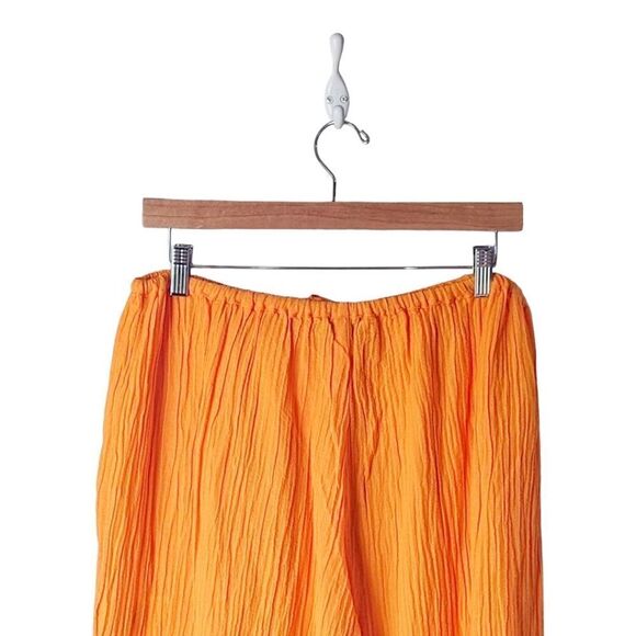 Faithfull French Linen Blend Rupina Pants L NWT Resort Wide Leg | Bold & Bright - Picture 6 of 12